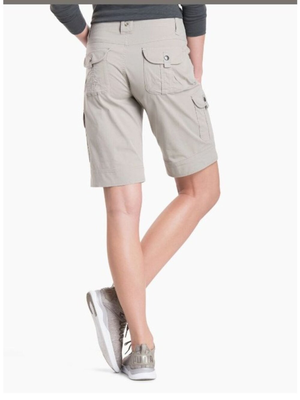 NWT Kuhl Splash 11” Inseam Cargo Shorts Women’s 10/12 UPF50 MSRP$70 Beige** - Picture 8 of 13